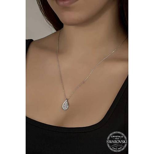 Swarovski Crystal Ta�l� Damla G�m�� Kad�n Kolye