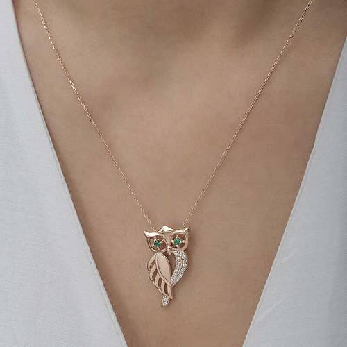 Gm Rose Yeil Gzl Bayku Kadn Kolye