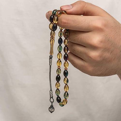 Gm Kazaz Pskll Skma Kehribar Tesbih