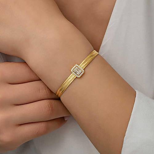 G�m�� Gold Baget Ta�l� Trabzon Has�r Kad�n Bileklik