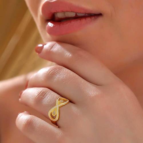 Gm Gold Zirkon Tal Sonsuzluk Kadn Yzk