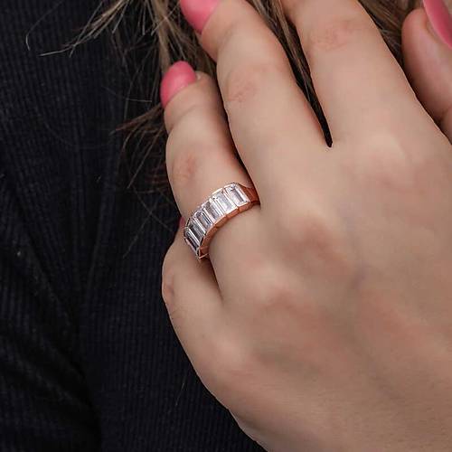 G�m�� Rose Baget  Beyaz Ta�l� Kad�n Y�z�k