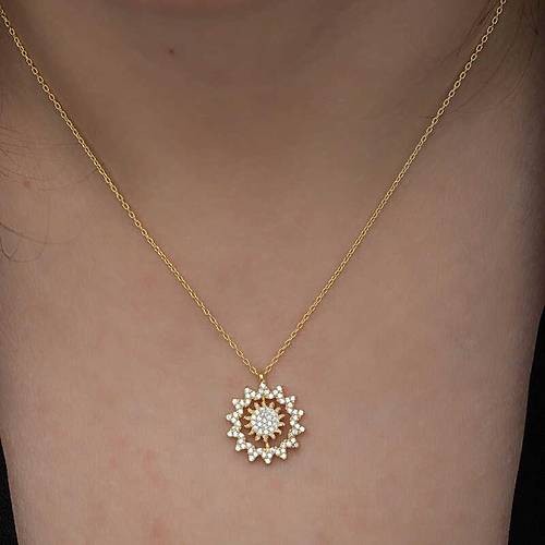 G�m�� Gold G�ne� Kad�n Kolye