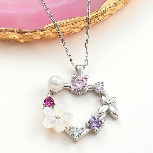 G�m�� Kalp Manolya �i�e�i Kelebek Kad�n Kolye