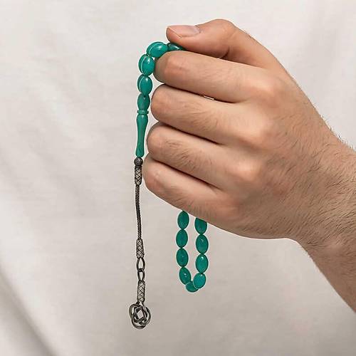 G�m�� Kazaz P�sk�ll� S�kma Kehribar Tesbih