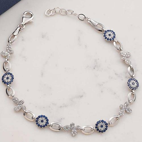 G�m�� Kelebek Nazar Kad�n Bileklik