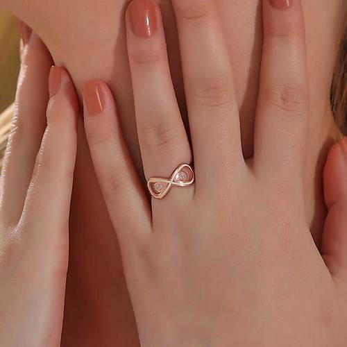 G�m�� Rose Zirkon Ta�l� Sonsuzluk Kad�n Y�z�k