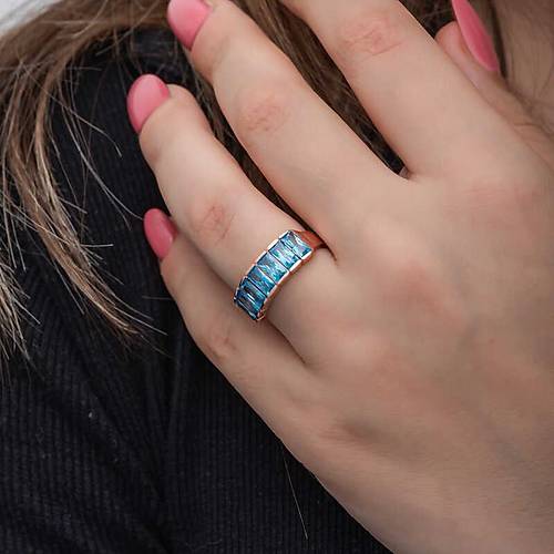 G�m�� Baget  Aquamarine Ta�l� Kad�n Y�z�k