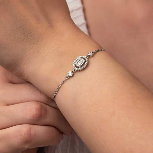 G�m�� Oval Baget Ta�l� Kad�n Bileklik