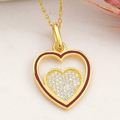 Gm Gold Kalp Kadn Kolye
