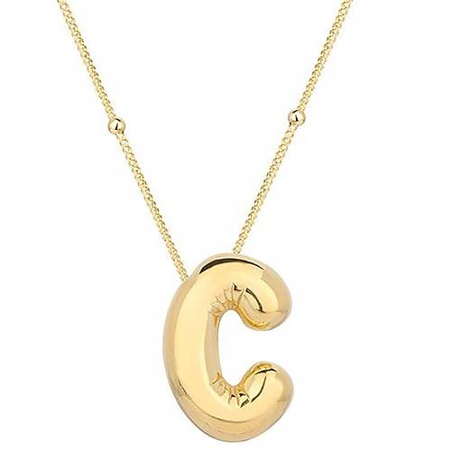 Gm Gold Balon C Harfi Kadn Kolye