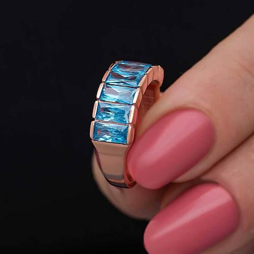 G�m�� Baget  Aquamarine Ta�l� Kad�n Y�z�k