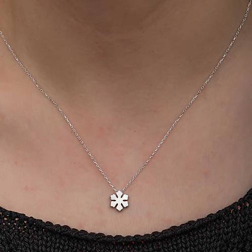 G�m�� Minimal Kar Tanesi Kad�n Kolye