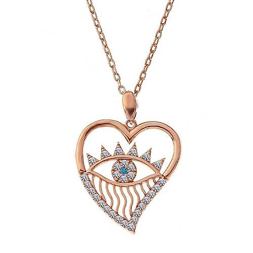 G�m�� Rose Kalp G�z Kad�n Kolye