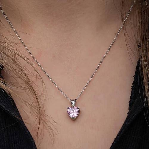 Gm Pembe Tal Kalpli Kadn Kolye