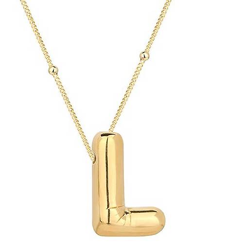 Gm Gold Balon L Harfi Kadn Kolye