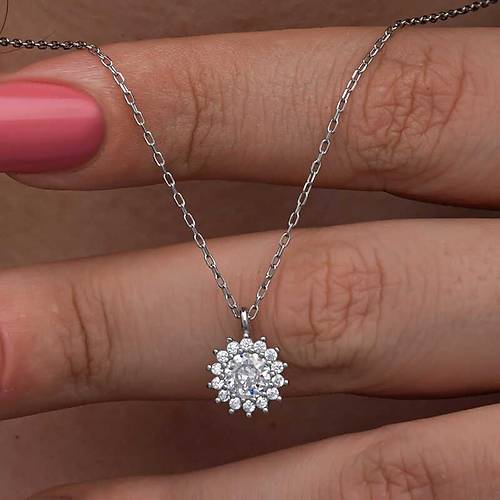 G�m�� Minimal Yuvarlak Anturaj Kad�n Kolye