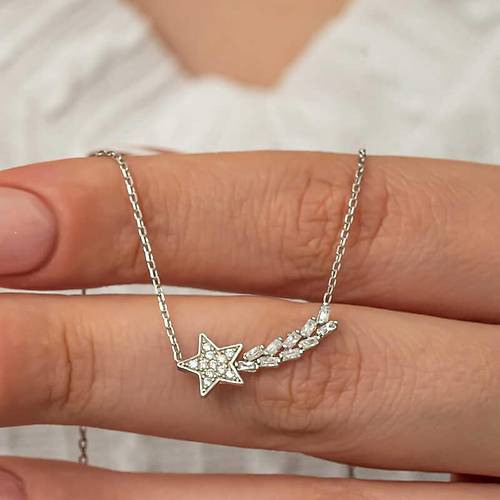 G�m�� Kayan Y�ld�z Kad�n Kolye