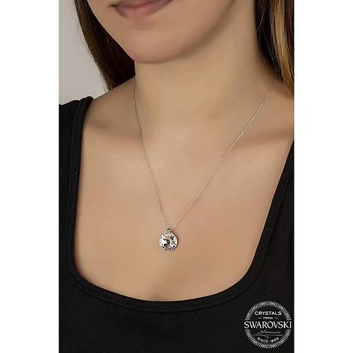 Swarovski Crystal Ta�l� �er�eveli G�m�� Kad�n Kolye