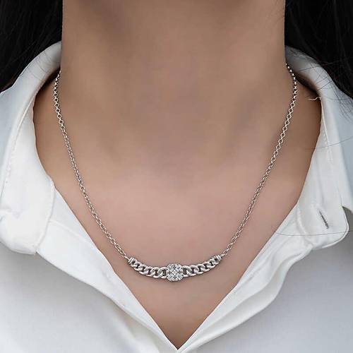 G�m�� Gurmet Zincirli Kare Baget Ta�l� Kad�n Kolye