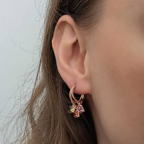 G�m�� Sallant�l� Mix Ta�l� Halka Kad�n K�pe