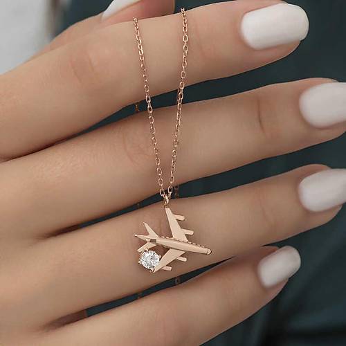 G�m�� Rose Tek Ta�l� U�ak Kad�n Kolye