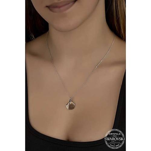 Swarovski Crystal Ta�l� Deniz Kabu�u G�m�� Kad�n Kolye