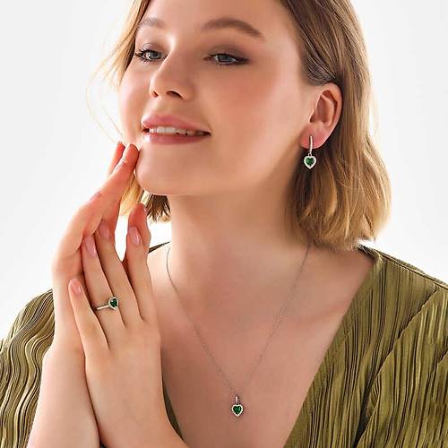 G�m�� Ye�il Ta�l� Kalpli Kad�n Set