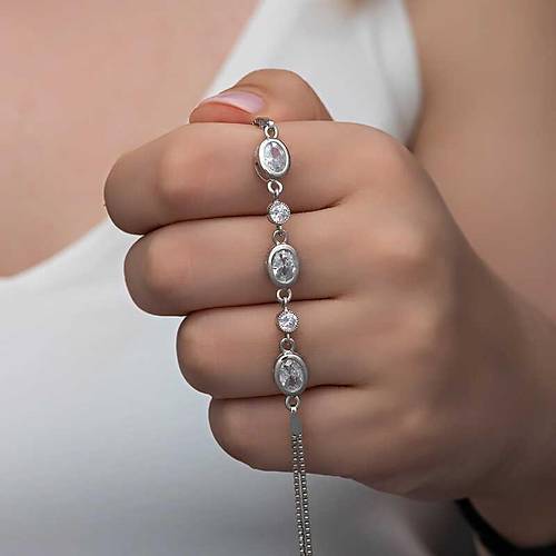 G�m�� Oval Ta�l� Kad�n Bileklik