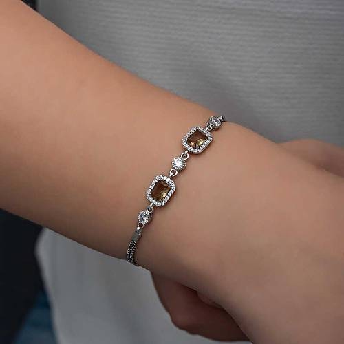 G�m�� Kare Zultanit Ta�l� Kad�n Bileklik