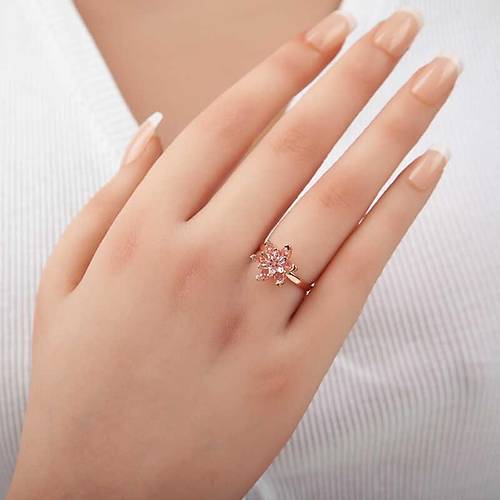 G�m�� Rose Pembe Ta�l� Lotus �i�e�i Kad�n Y�z�k