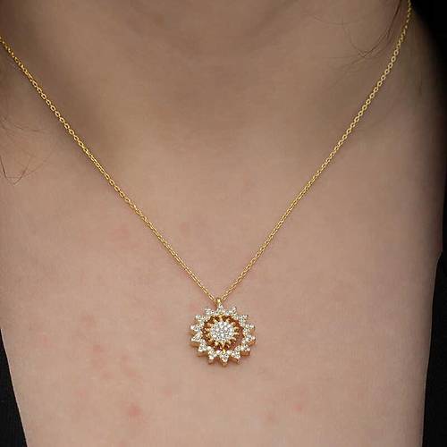 G�m�� Gold G�ne� Kad�n Kolye