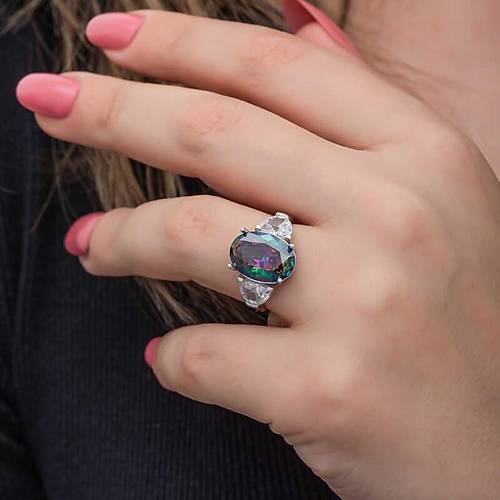 G�m�� Mistik Zirkon Ta�l� Kad�n Y�z�k