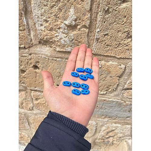 10 Adet Mavi Iki Delikli Midyat S�ryani Nazar Boncu�u