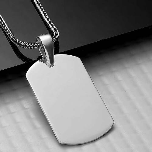 G�m�� Kare Plaka Kolye