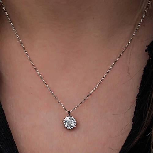 G�m�� Minimal Yuvarlak Anturaj Kad�n Kolye