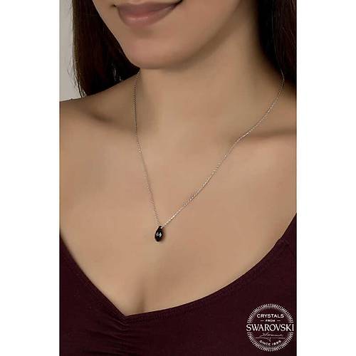 Swarovski Crystal Ta�l� Drop Kesim G�m�� Kad�n Kolye 