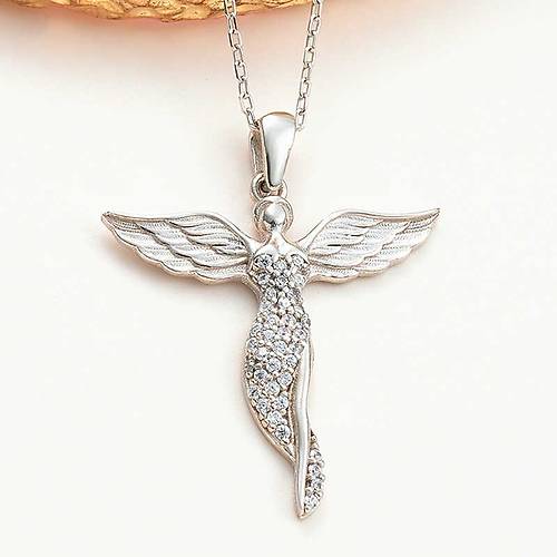 G�m�� Kanatl� Melek Kad�n Kolye