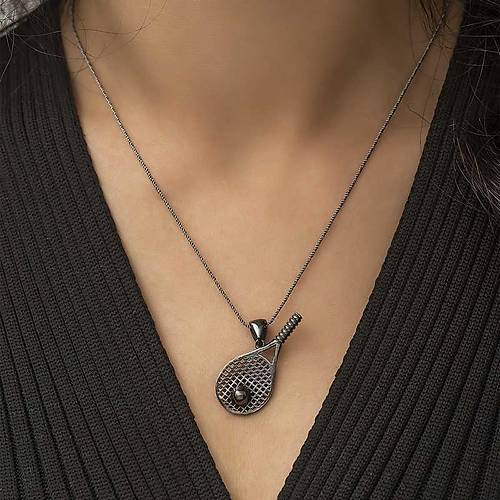 G�m�� Tenis Raketi Unisex Kolye