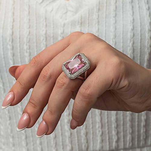 G�m�� Pembe Zirkon Ta�l� Kad�n Y�z�k