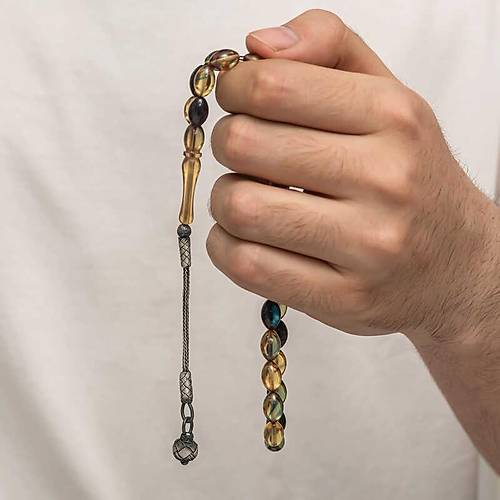 Gm Kazaz Pskll Skma Kehribar Tesbih