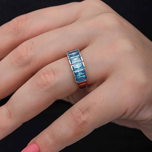 G�m�� Baget  Aquamarine Ta�l� Kad�n Y�z�k