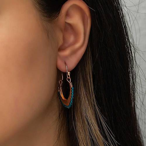 G�m�� Turkuaz Ta�l� Bohem K�pe