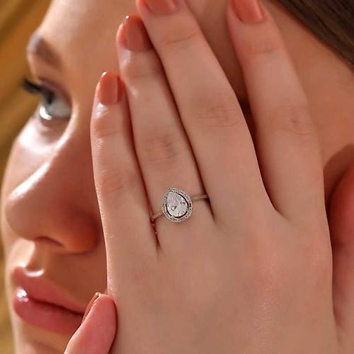 G�m�� Damla Zirkon Ta�l� Kad�n Y�z�k