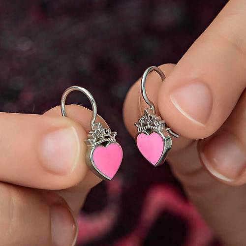 G�m�� Pembe Kalp Sallant�l� �ocuk K�pe