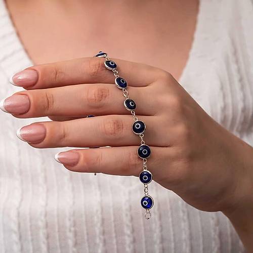 G�m�� Yuvarlak Nazar Kad�n Bileklik