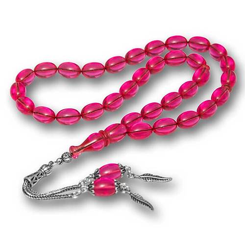 Gm Pskll Pembe Ate Kehribar Tesbih