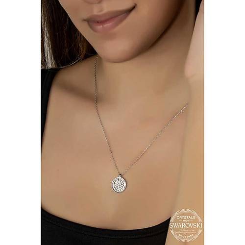 Swarovski Crystal Ta�l� Yuvarlak G�m�� Kad�n Kolye
