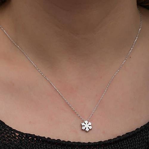 G�m�� Minimal Kar Tanesi Kad�n Kolye
