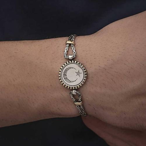 G�m�� Ay Y�ld�z Erkek Bileklik